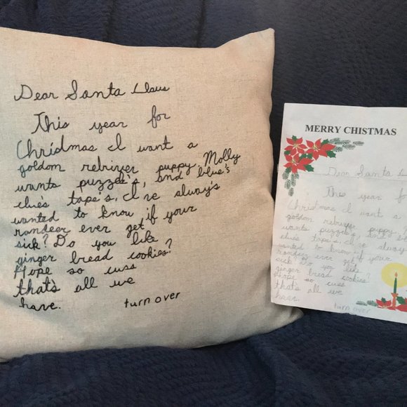 Gift for mom, grandmother gift, custom pillow, handmade pillow, signature pillow - Picture 3 of 9